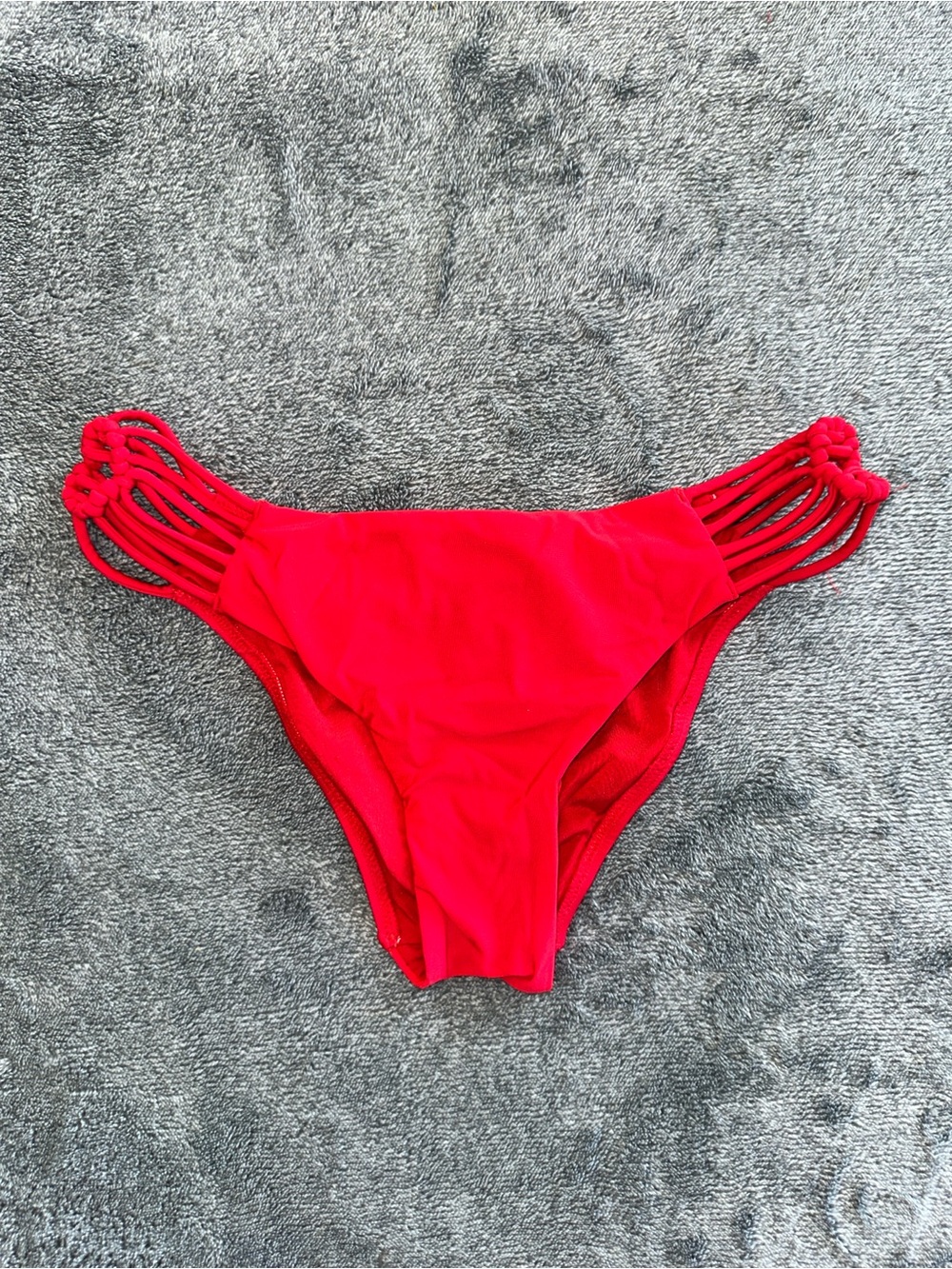 Calzedonia Cobey Red Women's Strappy Side Bikini Bottom Small
